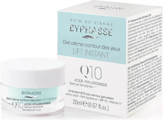Byphasse Lift Instant Q10 SPF8 Gel Cremă Hidratantă și Tonifiantă pentru Ochi cu SPF8 cu Acid Hialuronic 20ml
