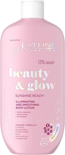 Eveline Beauty & Glow Loțiune de corp iluminatoare și hidratantă 350ml