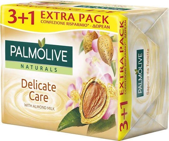 Palmolive Almond Milk Soap Baton de săpun pentru Mâinile & Corpul 4x90gr