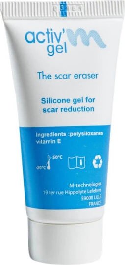 Activ’m Scar Gel Gel de Silicon pentru Tratamentul Cicatricilor Terapie Gel pentru Prevenirea și Tratamentul Cicatricilor Hipertrofice și Cheloidelor 20g