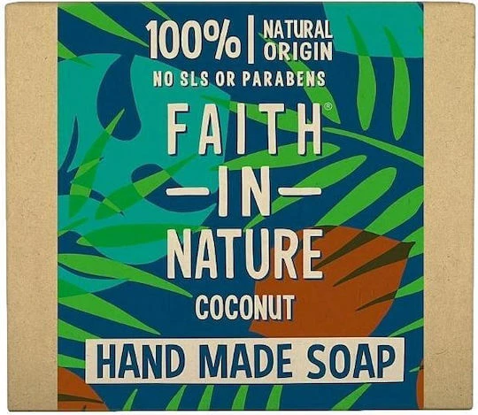 Faith in Nature Baton de săpun pentru Mâinile Nucă de cocos organică 100gr