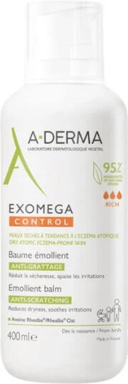 A-Derma Exomega Emollient Balm Balsam hidratant pentru regenerare pentru piele atopică 400ml