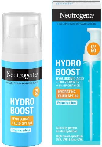 Neutrogena Hydro Boost+ Cremă Hidratantă de Față de Zi cu Factor de Protecție Solară (SPF50) 50ml