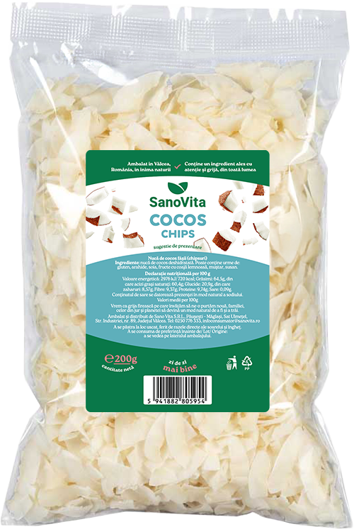 Cocos chips, 200g, SanoVita