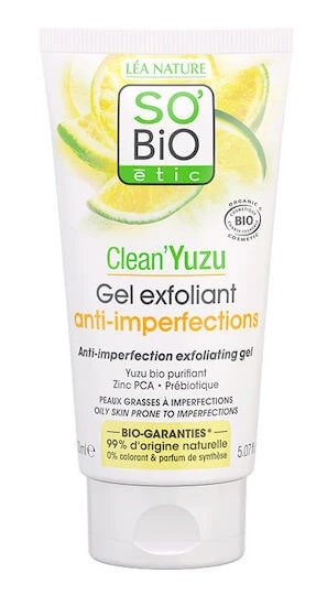 So'Bio Etic Clean’yuzu Exfoliant pentru Față în Gel 150ml