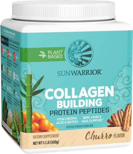 Sunwarrior Building Protein Peptides cu Acid Hialuronic 500gr Churro