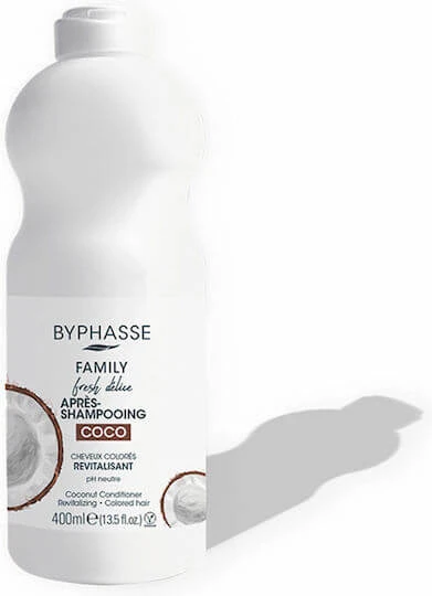 Byphasse Family Fresh Delice Coconut Balsam Menținerea Culorii pentru Vopsit Păr 400ml