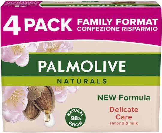Palmolive Almond Milk Baton de săpun pentru Corpul 4x90gr