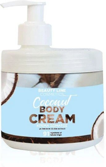Beauty Line Crema hidratant pentru corp cu Aromă Nucă de cocos pentru toate tipurile de piele 500ml
