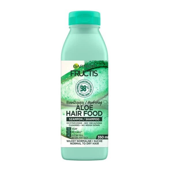 Garnier Fructis Aloe Hair Food Șampon hidratant pentru păr normal până la uscat, 350ml