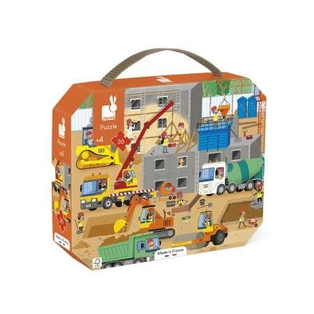 Puzzle Santierul de Constructii, 36 piese, + 4 ani, Janod