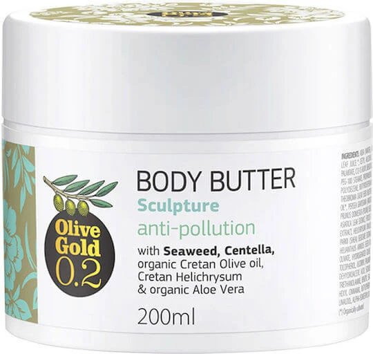 Olivaloe Olive Gold 0.2 cu alge marine și cedrule Butter hidratant pentru corp cu Aloe Vera / Acid hialuronic 200ml