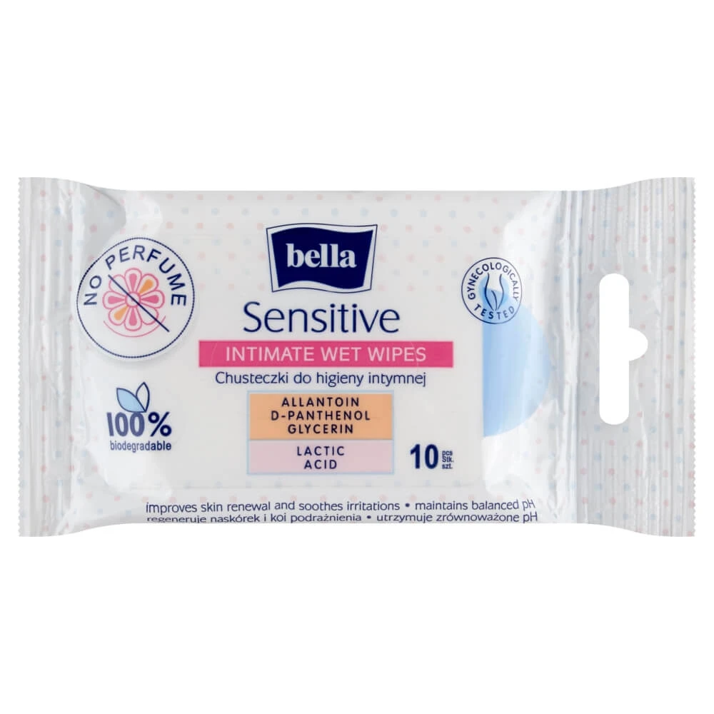 Bella Sensitive, șervețele umede pentru igienă intimă, 10 buc