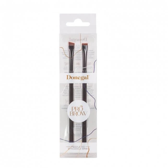 Donegal Pro Brow Precision Styling Brush Set, 2 bucăți