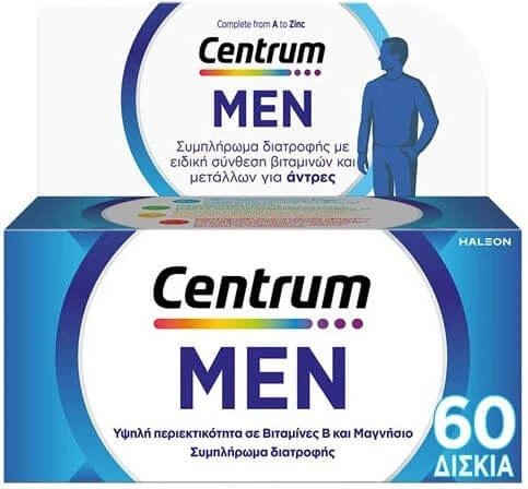 Centrum Men Multivitamină pentru Energie & Întărirea Sistemului Imunitar 60 Tablete