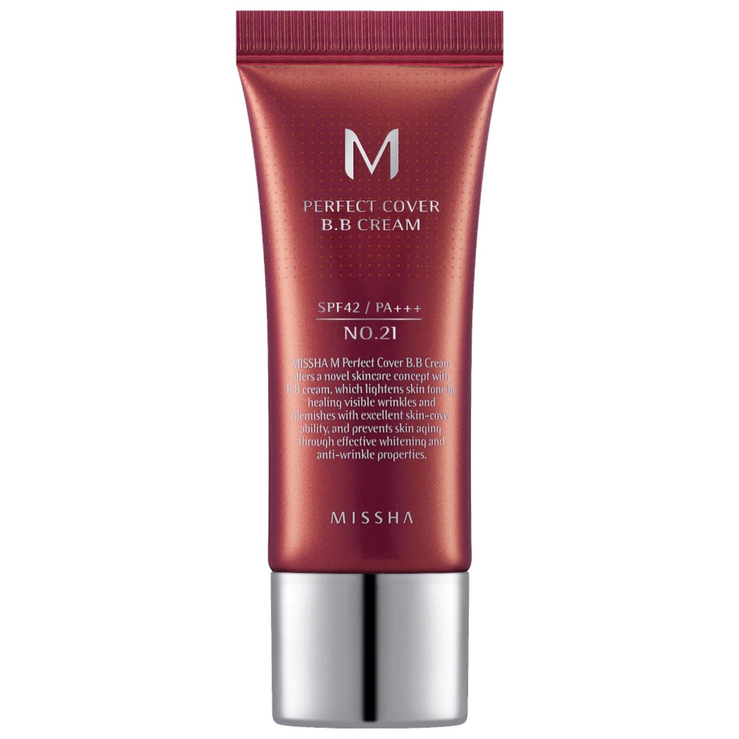 Missha M Perfect Cover, BB cream, SPF 42, nr. 21 Bej deschis, 20 ml