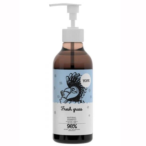 Set Yope Fresh Grass, șampon natural pentru păr gras, 300 ml + balsam natural pentru păr, 170 ml