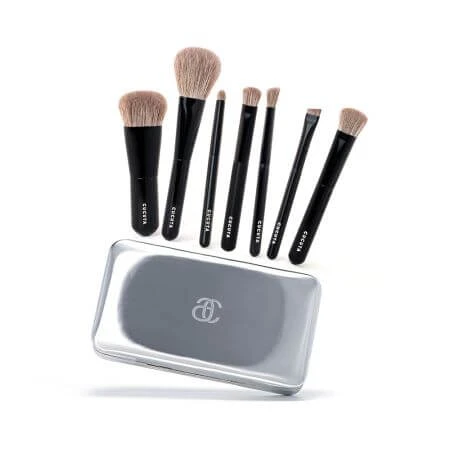 Set pensule pentru makeup Angel's Noir Touch-Travel Edition, 7 bucati, Cucuta Beaty