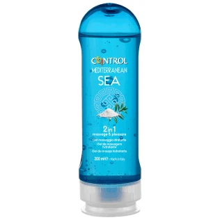 Control Pleasure Gel de masaj hidratant cu efect de încălzire Marea Mediterană, 200ml