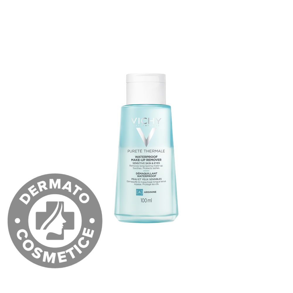 Demachiant bifazic waterproof pentru zona ochilor Purete Thermale, 100ml, Vichy