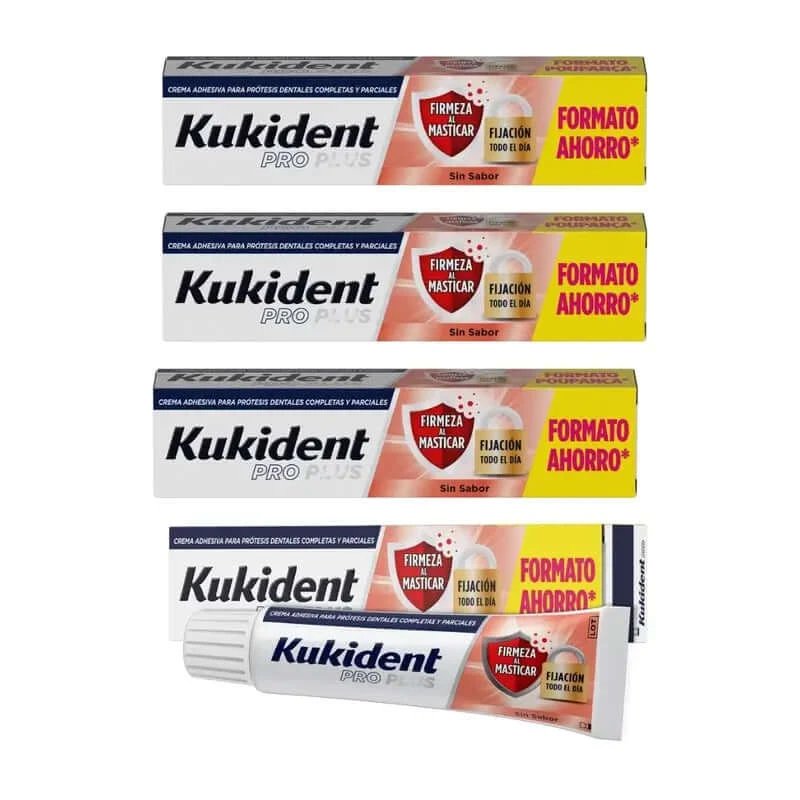 Kukident Quadruple Pro Plus Fermitate la mestecat, 4 x 57 Gr