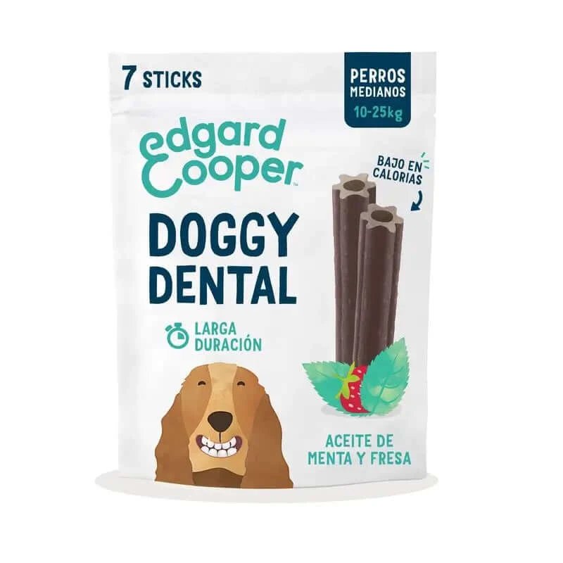 Edgard & Cooper Adult Dogs Dental Snack 8x175g Strawberry Mint Medium