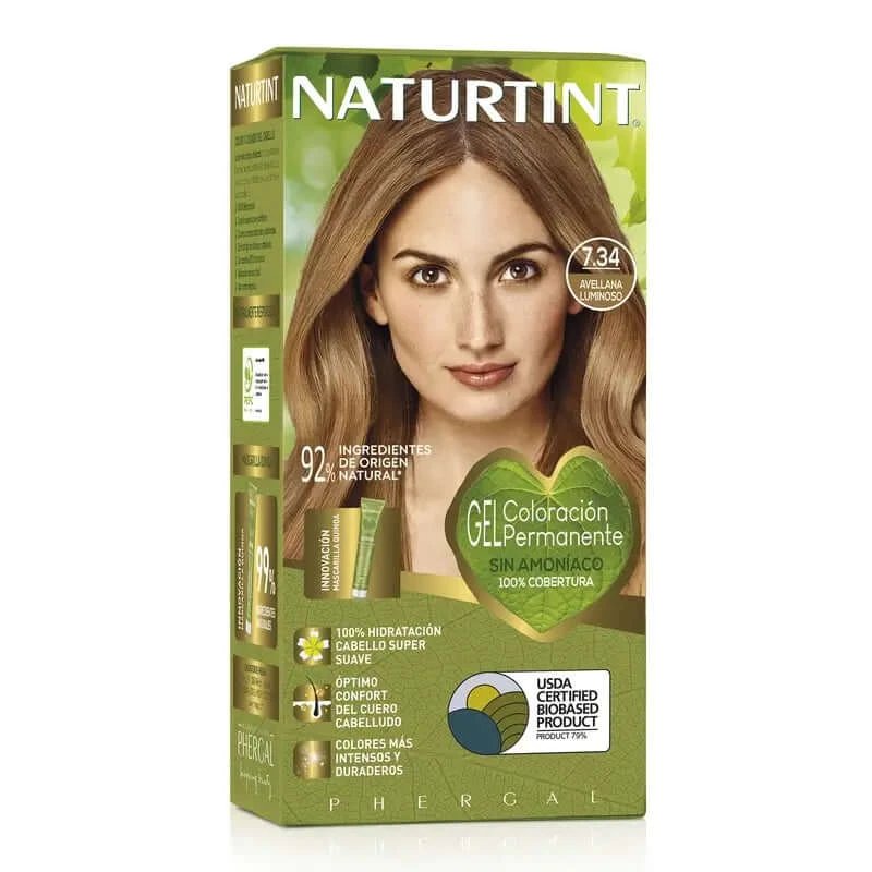Naturtint Colorant permanent fără amoniac 7.34 - Hazelnut Luminous