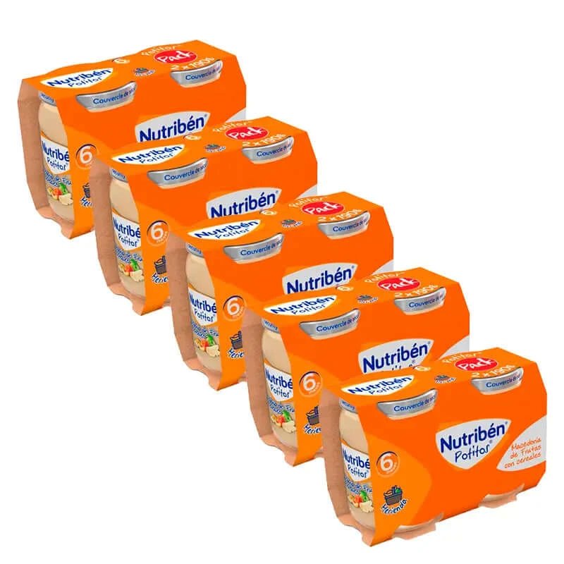Nutriben Pack Pot Macedonia Cereale cu fructe 5 X 2 X 190 Gr