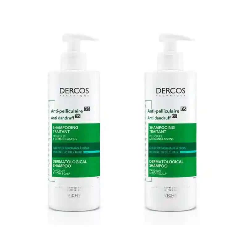 Vichy Dercos Technique Șampon anti-mătreață uleioasă, 2X390 Ml