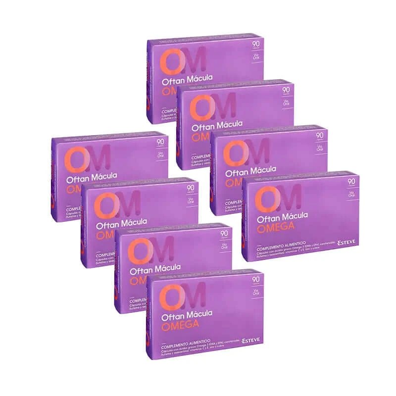 Pachet 8 Oftan Omega Macula Eye Health Food Supplement 90 Capsule