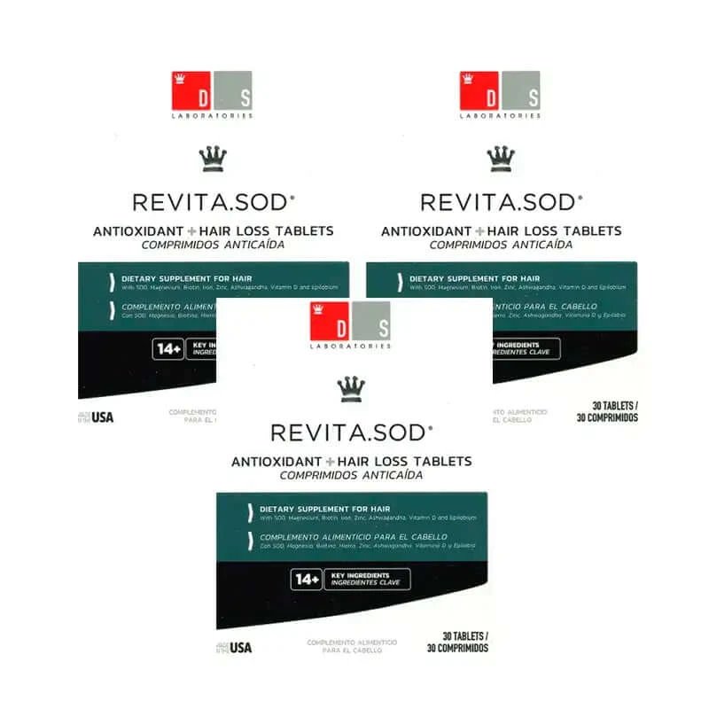 Ds Laboratories Revita Sod Tablete împotriva pierderii părului, pachet 3 x 30 buc.