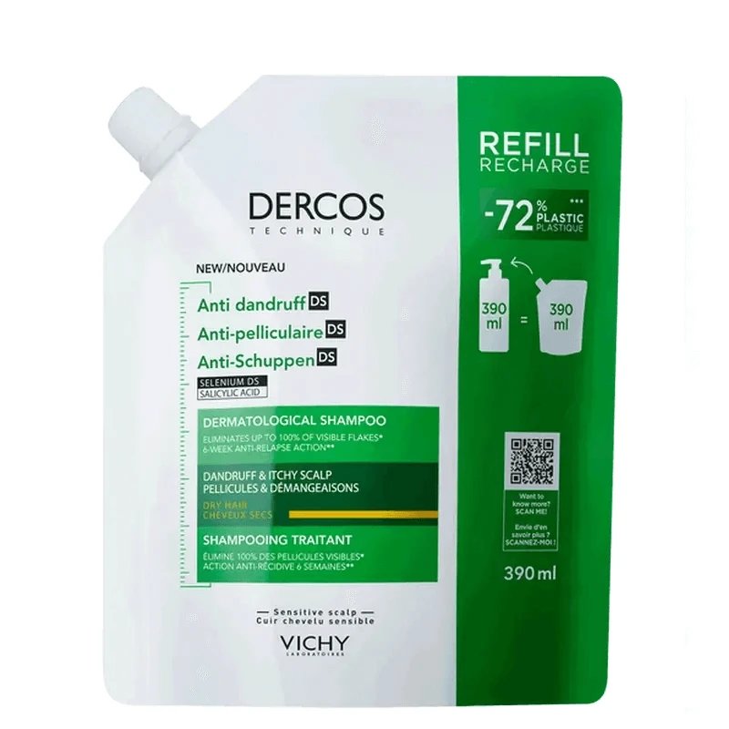 Vichy Dercos Technique Ecorefill Șampon pentru mătreață uscată