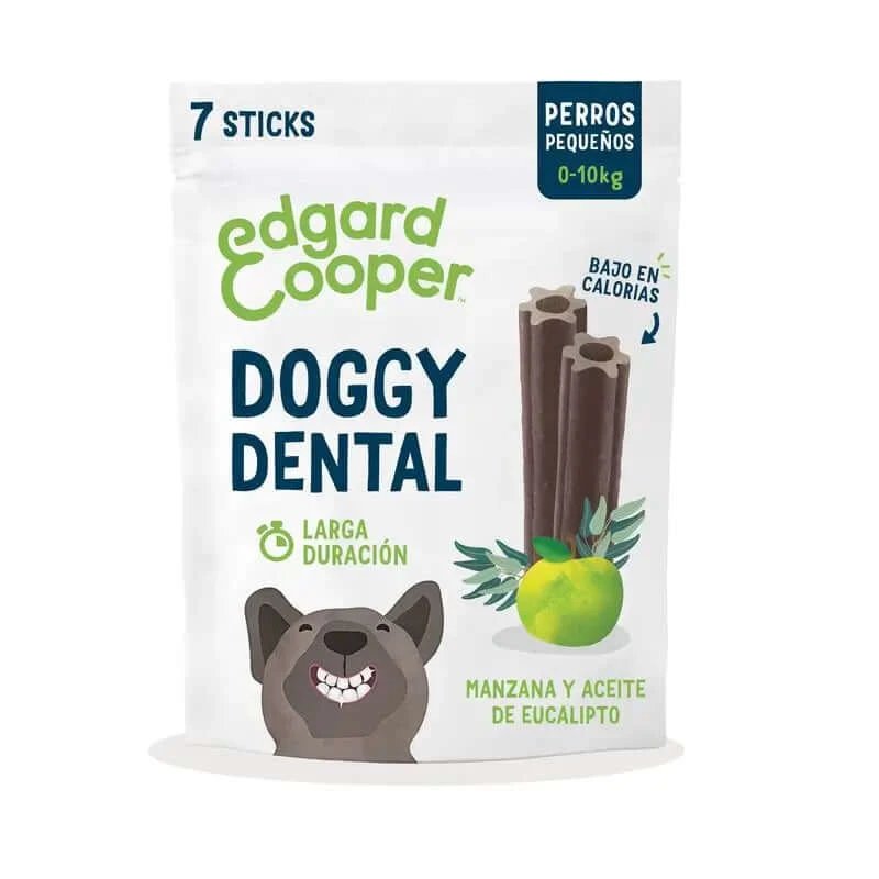 Edgard & Cooper Dental Snack pentru câini adulți 8x120g Apple & Eucalyptus Mic