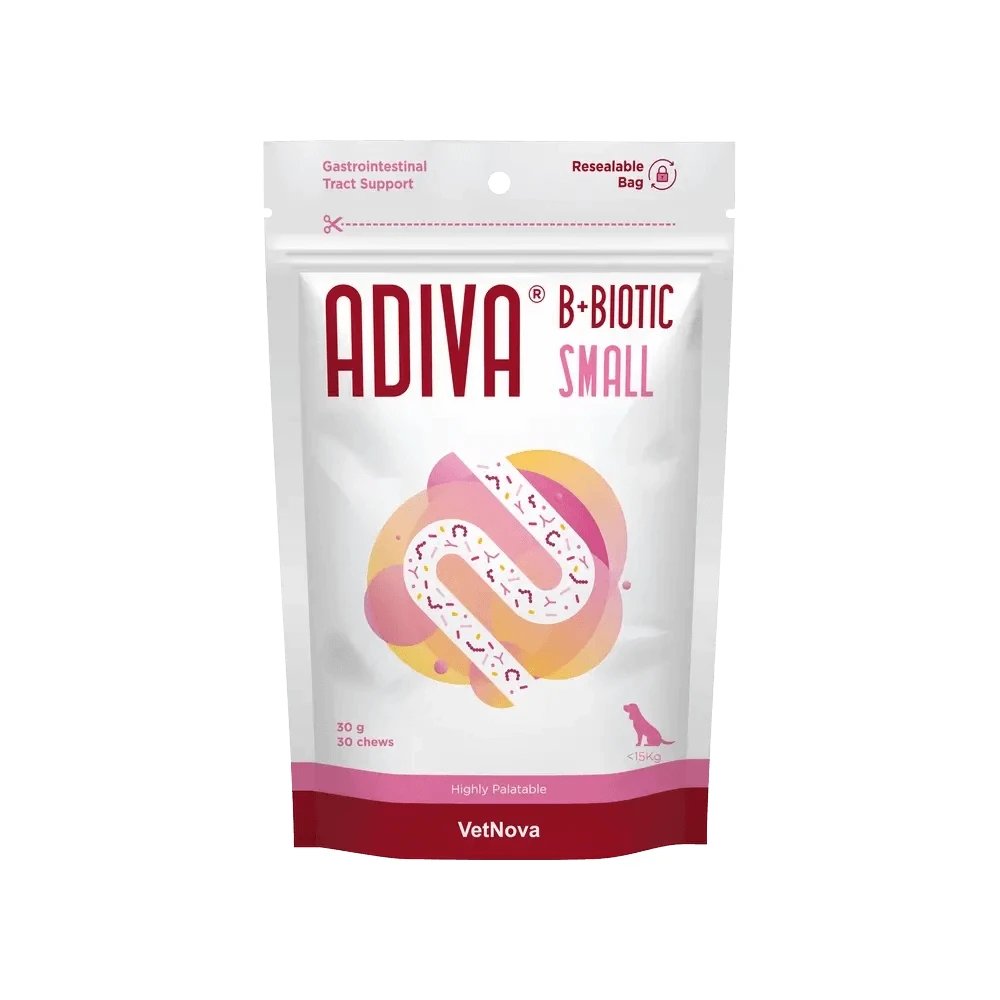 Vetnova Adiva B+Biotic Small, 30 comprimate de mestecat
