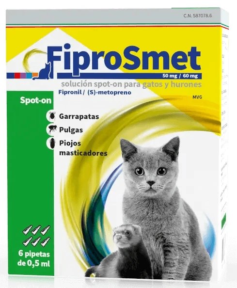 Fiprosmet pisici și dihori 6 pipete 0,5 ml