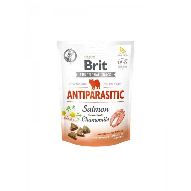 Brit Care Dog Snack Funcțional Antiparazitar Somon 150Gr pentru câini