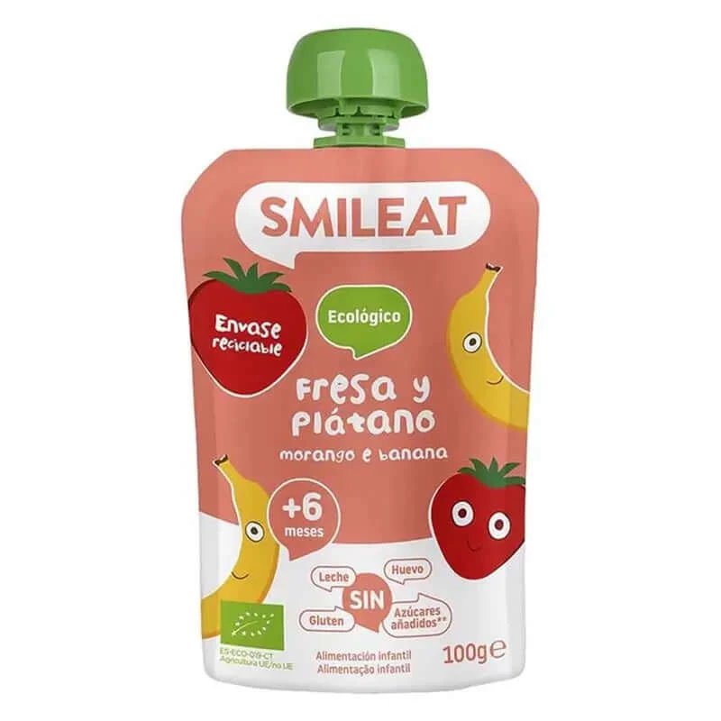 Smileat Pungă Căpșuni & Banană, 100 g