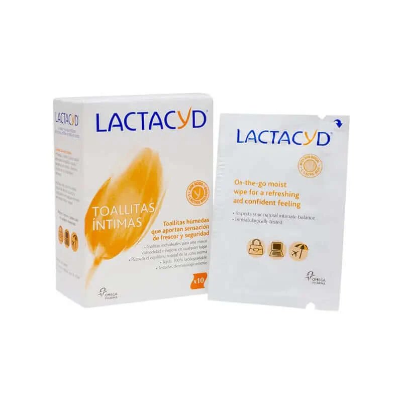 Șervețele igienice intime individuale Lactacyd 10 bucăți