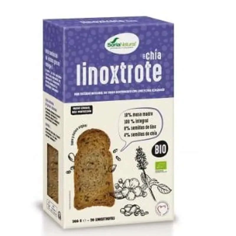 Soria Natural Biscote Linoxtrote Wholemeal cu Chia-Flax 300G Bio