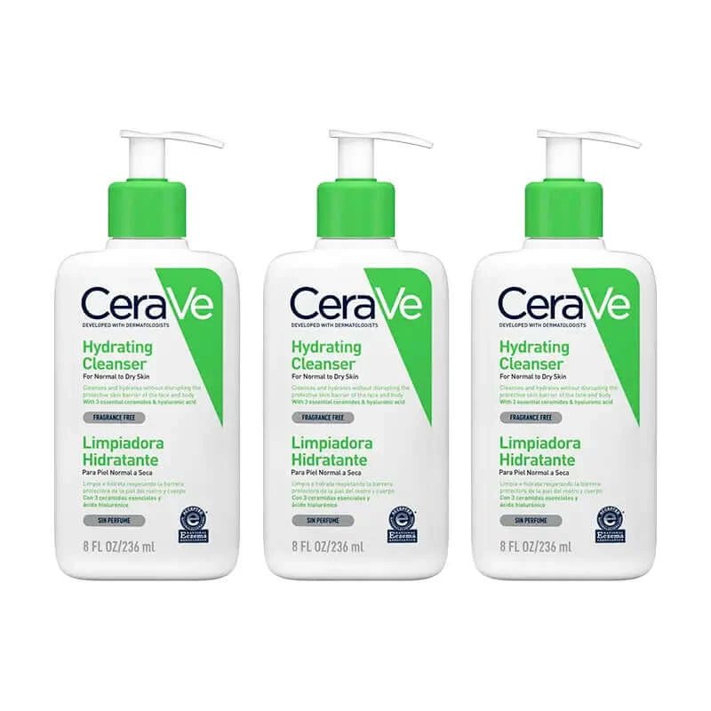 CeraVe Triplo Gel de curățare hidratant, 3 x 236 ml