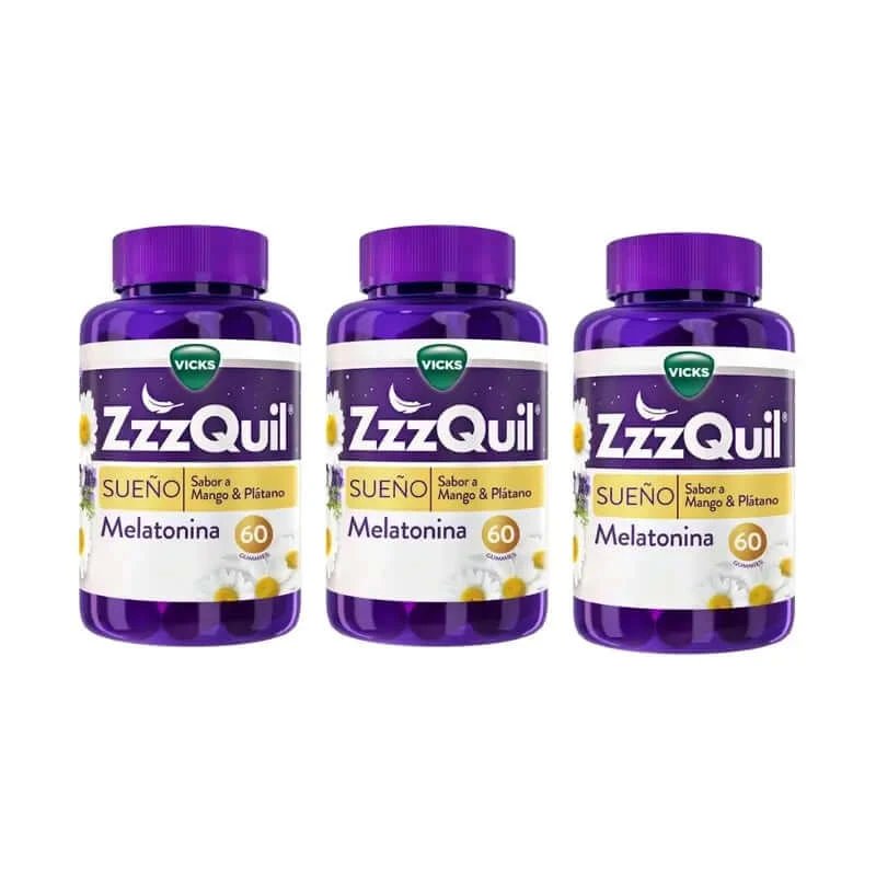ZzzQuil Mango, Banana & Valerian, pachet 3x60 Gummies