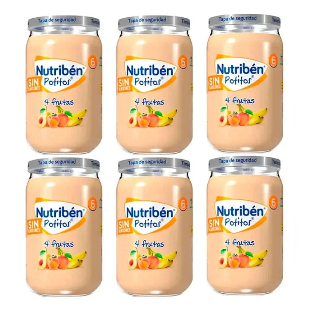 Nutriben Potito 4 Fructe , 6 x 235 grame
