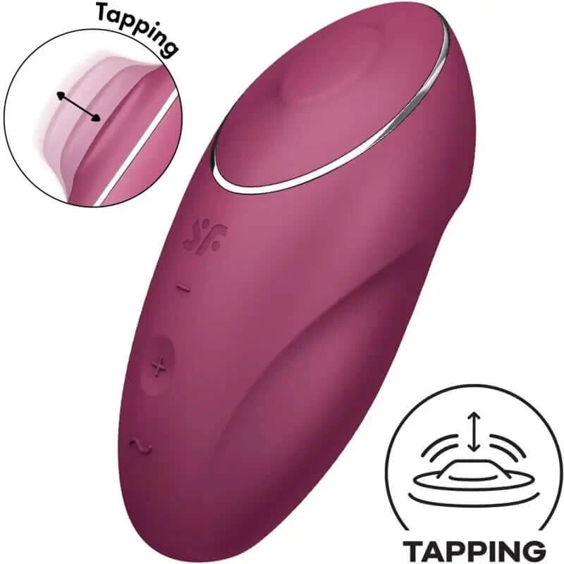 Satisfyer Tap & Climax 1 Vibrator Lay-On Roșu