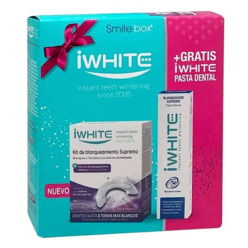Kit Iwhite Supreme Pack, 10 matrițe + set cadou de 75 ml pastă