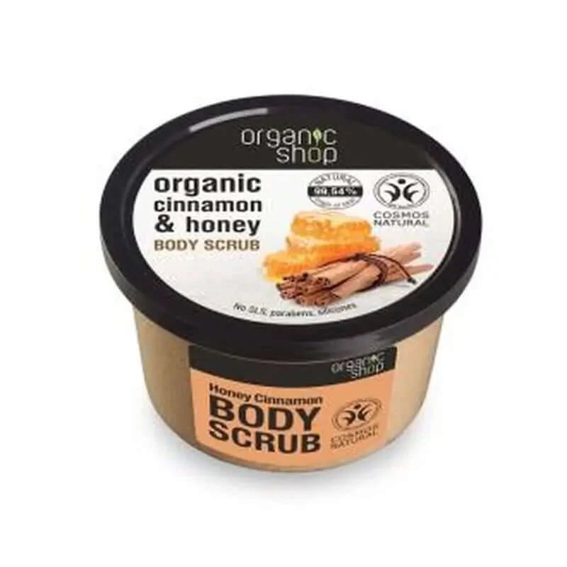 Organic Shop Miere- Scorțișoară Body Scrub 250ml.