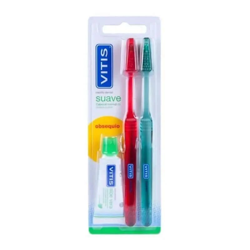 VITIS Duplo Periuță de dinți moale + pastă de dinți 15 ml