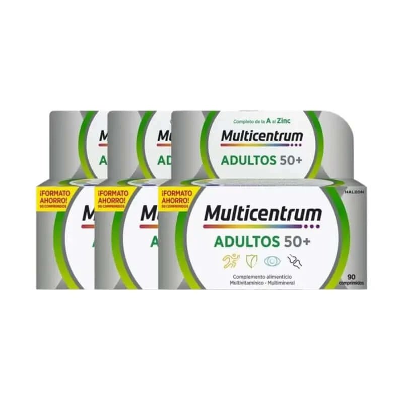 Multicentrum Adults 50+ Supliment alimentar multivitaminic pentru adulți 50+ Pachet 3 x 90 tablete