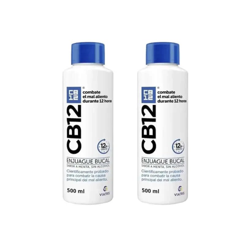 Cb12 Apă de gură cu mentă Apă de gură cu aromă de mentă pentru halitoză, 2X500 Ml