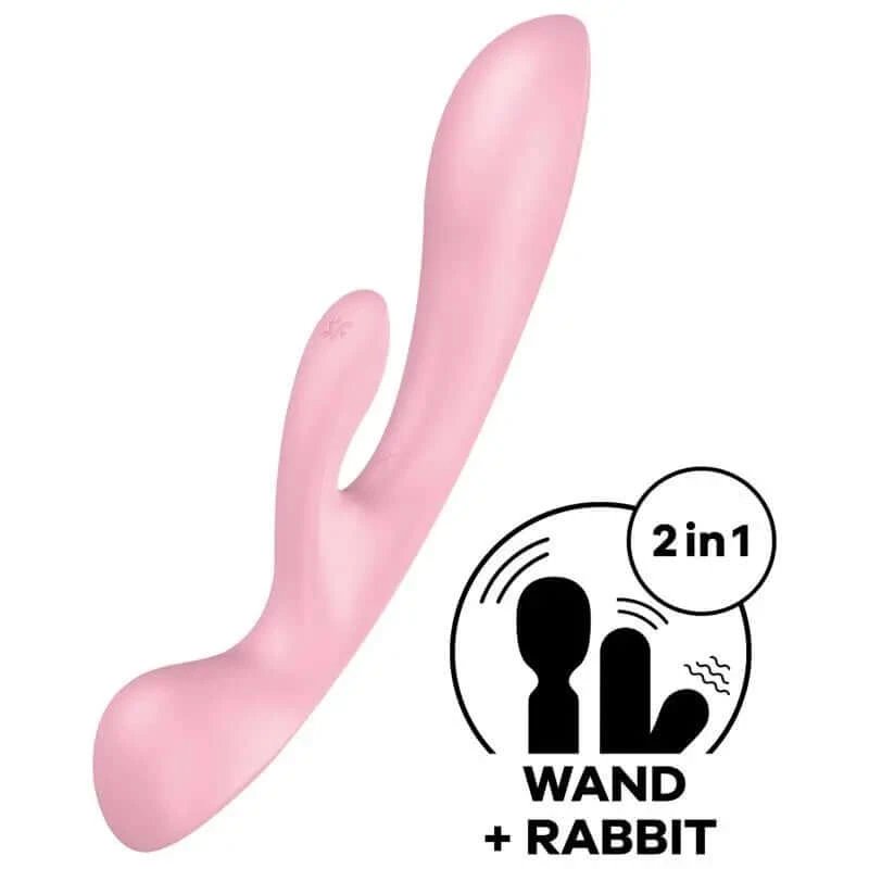 Satisfyer Vibrator Vibrator hibrid triplu Oh - Roșu