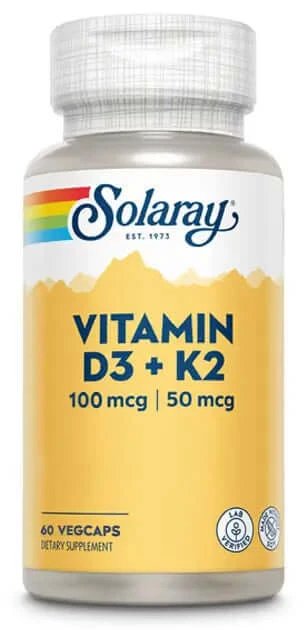 Solaray Vitamina D3 & K2 , 60 capsule
